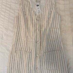 Abercrombie & Fitch Cream Striped Mini Dress